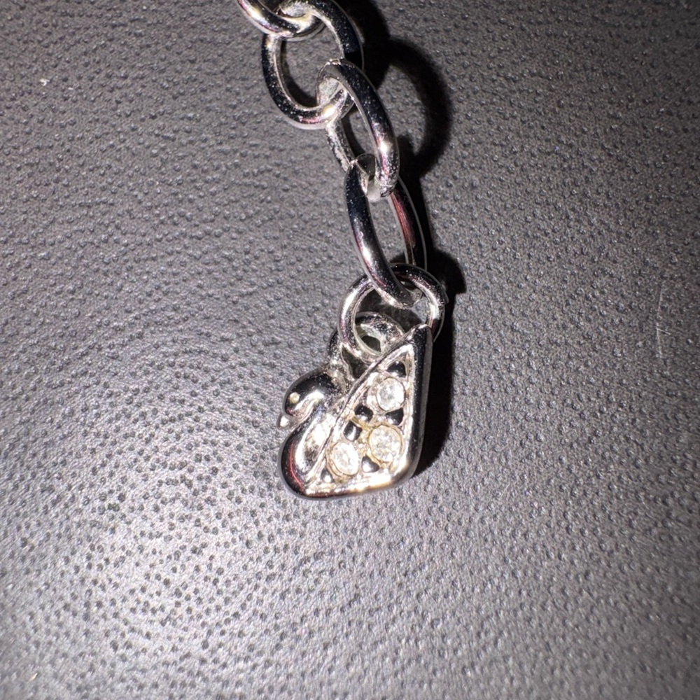Swarovski Silver Crystal Drop Necklace - Picture 4 of 5